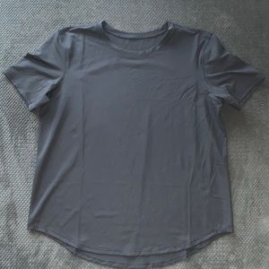 Lululemon, Black, High-Neck Running and Training T-Shirt. Size 6.